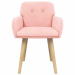 vidaXL Jedálenské stoličky 2 pcs Bouclé Ružová 59 x 57 x 85 cm – Obrázok 3