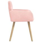 vidaXL Jedálenské stoličky 2 pcs Bouclé Ružová 59 x 57 x 85 cm – Obrázok 4