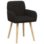 vidaXL Jedálenské stoličky 2 pcs Bouclé Čierna 59 x 57 x 85 cm – Obrázok 2