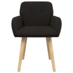 vidaXL Jedálenské stoličky 2 pcs Bouclé Čierna 59 x 57 x 85 cm – Obrázok 3