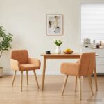 vidaXL Jedálenské stoličky 2 pcs Bouclé Béžová 59 x 57 x 85 cm