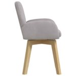 vidaXL Otočné jedálenské stoličky 2 pcs Bouclé Svetlosivá – Obrázok 4