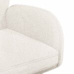 vidaXL Otočné jedálenské stoličky 2 pcs Bouclé Krémová 54 x 58 x 87 cm – Obrázok 6