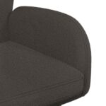 vidaXL Otočné jedálenské stoličky 2 pcs Bouclé Tmavosivá – Obrázok 6
