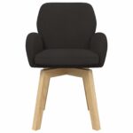 vidaXL Otočné jedálenské stoličky 2 pcs Bouclé Čierna 54 x 58 x 87 cm – Obrázok 3