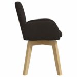 vidaXL Otočné jedálenské stoličky 2 pcs Bouclé Čierna 54 x 58 x 87 cm – Obrázok 4
