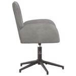 vidaXL otočná kancelárska stolička 54 x 55 x 90 cm Svetlosivá Zamat – Obrázok 4