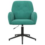 vidaXL otočná kancelárska stolička 54 x 55 x 90 cm Tyrkysová Zamat – Obrázok 3