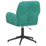 vidaXL otočná kancelárska stolička 54 x 55 x 90 cm Tyrkysová Zamat – Obrázok 5