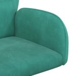 vidaXL otočná kancelárska stolička 54 x 55 x 90 cm Tyrkysová Zamat – Obrázok 6