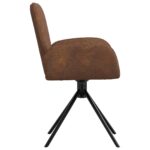 vidaXL Otočné jedálenské stoličky 2 pcs Faux semišová koža Hnedá – Obrázok 4