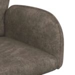 vidaXL Otočné jedálenské stoličky 2 pcs Faux semišová koža Tmavosivá – Obrázok 6