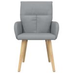 vidaXL Jedálenské stoličky 2 pcs Látka Svetlosivá 60 x 56 x 96 cm – Obrázok 3