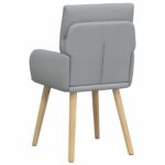 vidaXL Jedálenské stoličky 2 pcs Látka Svetlosivá 60 x 56 x 96 cm – Obrázok 5
