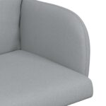 vidaXL Jedálenské stoličky 2 pcs Látka Svetlosivá 60 x 56 x 96 cm – Obrázok 6