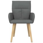 vidaXL Jedálenské stoličky 2 pcs Látka Tmavosivá 60 x 56 x 96 cm – Obrázok 3
