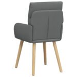 vidaXL Jedálenské stoličky 2 pcs Látka Tmavosivá 60 x 56 x 96 cm – Obrázok 5
