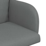 vidaXL Jedálenské stoličky 2 pcs Látka Tmavosivá 60 x 56 x 96 cm – Obrázok 6