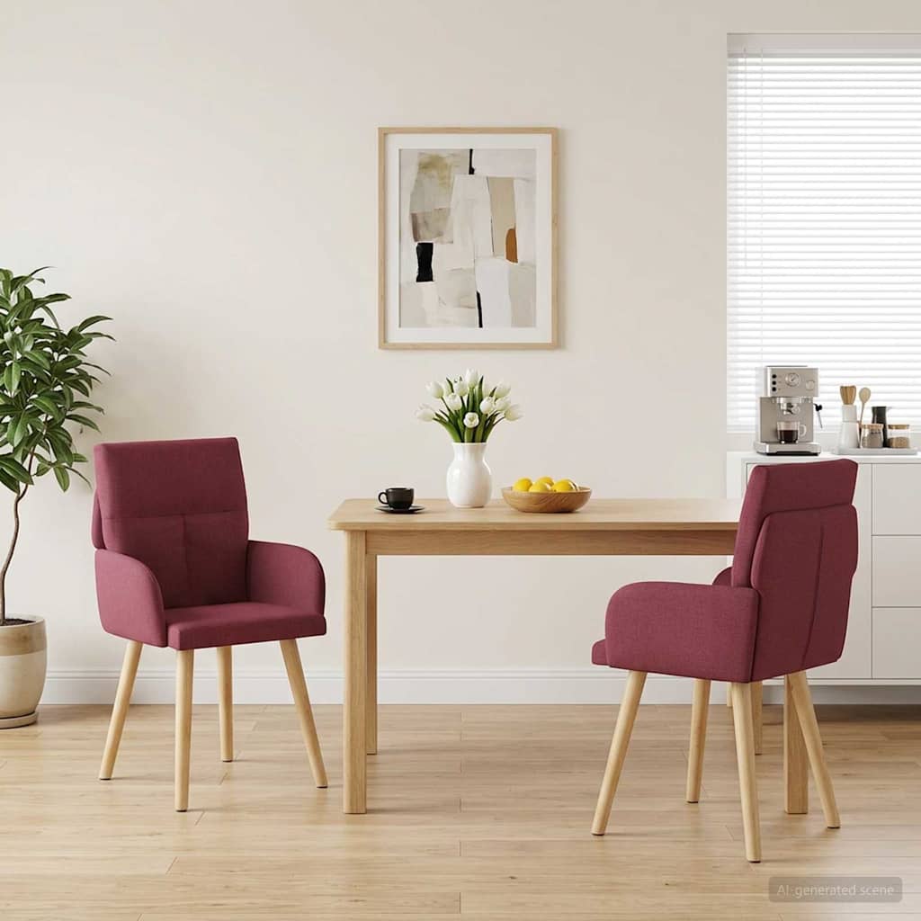 42034361_1.jpg vidaXL Jedálenské stoličky 2 pcs Látka Víno červené 60 x 56 x 96 cm – Obrázok 1