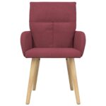 vidaXL Jedálenské stoličky 2 pcs Látka Víno červené 60 x 56 x 96 cm – Obrázok 3