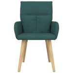 vidaXL Jedálenské stoličky 2 pcs Látka Tmavozelená 60 x 56 x 96 cm – Obrázok 3