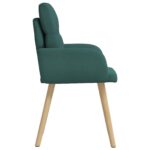 vidaXL Jedálenské stoličky 2 pcs Látka Tmavozelená 60 x 56 x 96 cm – Obrázok 4