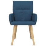 vidaXL Jedálenské stoličky 2 pcs Látka Modrá 60 x 56 x 96 cm – Obrázok 3
