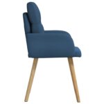 vidaXL Jedálenské stoličky 2 pcs Látka Modrá 60 x 56 x 96 cm – Obrázok 4