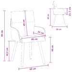 vidaXL Jedálenské stoličky 2 pcs Látka Modrá 60 x 56 x 96 cm – Obrázok 8
