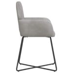 vidaXL Jedálenské stoličky 2 pcs Zamat Svetlosivá 55 x 50 x 84 cm – Obrázok 4