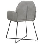 vidaXL Jedálenské stoličky 2 pcs Zamat Svetlosivá 55 x 50 x 84 cm – Obrázok 5