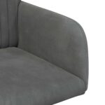 vidaXL Jedálenské stoličky 2 pcs Zamat Tmavosivá 55 x 50 x 84 cm – Obrázok 6