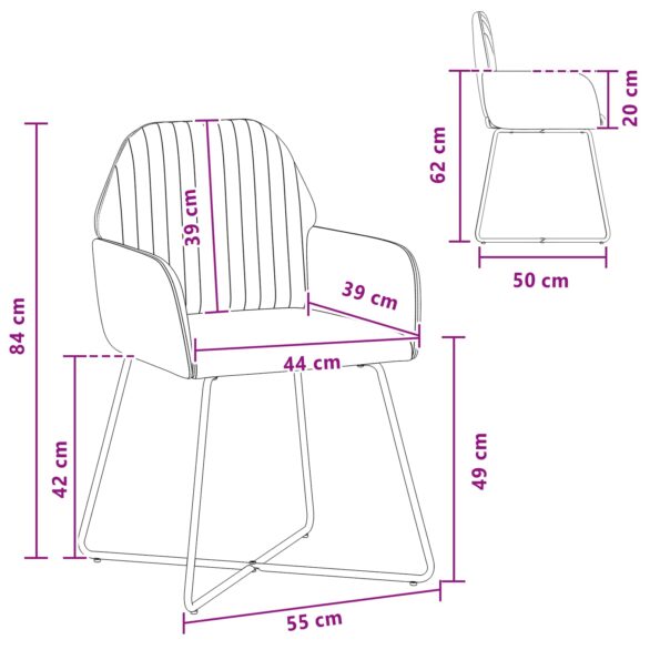 vidaXL Jedálenské stoličky 2 pcs Zamat Morská zelená 55 x 50 x 84 cm – Obrázok 8
