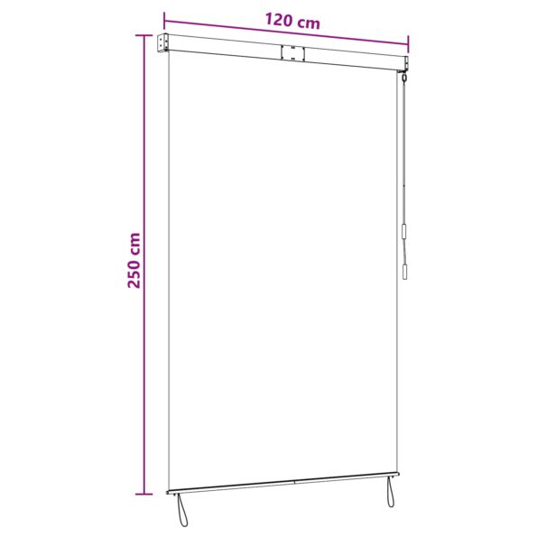 vidaXL Roleta Viacfarebný 120 x 250 cm Textil a hliník – Obrázok 10