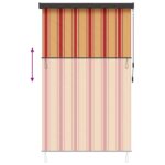 vidaXL Roleta Viacfarebný 120 x 250 cm Textil a hliník – Obrázok 8