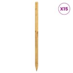 vidaXL Plotové stĺpy 15 ks Zelená 120 cm Borovicový masív – Obrázok 2