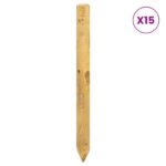 vidaXL Plotové stĺpy 15 ks Zelená 60 cm Borovicový masív – Obrázok 2