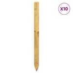 vidaXL Plotové stĺpy 10 ks Zelená 120 cm Borovicový masív – Obrázok 2