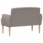 vidaXL Dvojmiestna pohovka s gombíkovým prešívaním Sivohnedá Látka – Obrázok 5