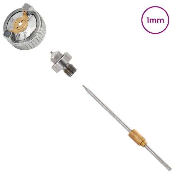 vidaXL HVLP striekacia pištoľ s tryskou 0,8 mm tryska Strieborná – Obrázok 3