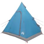 vidaXL 3 osoba Modrá 185T Polyester s PU náterom – Obrázok 3