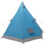 vidaXL 3 osoba Modrá 185T Polyester s PU náterom – Obrázok 6