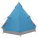 vidaXL 3 osoba Modrá 185T Polyester s PU náterom – Obrázok 7