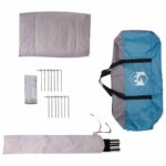 vidaXL 3 osoba Modrá 185T Polyester s PU náterom – Obrázok 9
