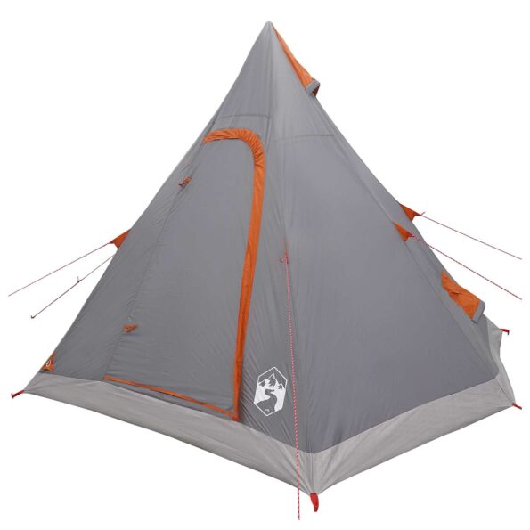 vidaXL 3 osoba Šedá a oranžová 185T Polyester s PU náterom – Obrázok 3