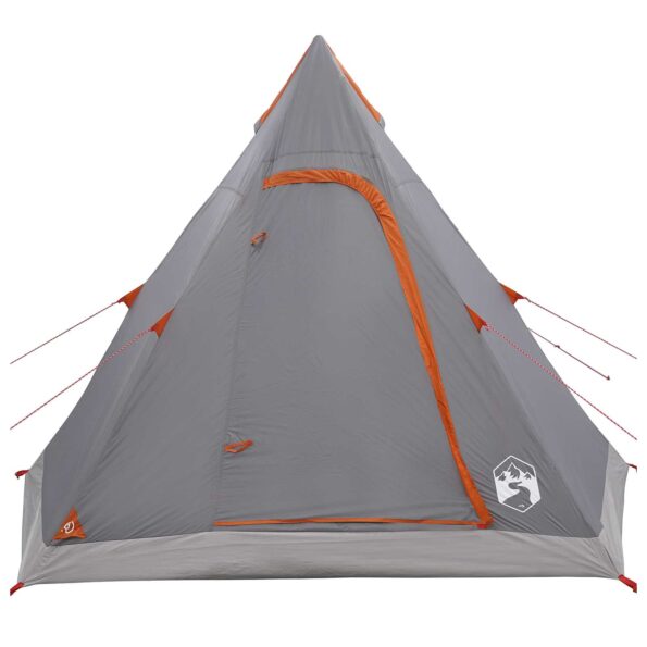 vidaXL 3 osoba Šedá a oranžová 185T Polyester s PU náterom – Obrázok 5