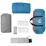 vidaXL 3 osoba Pre 3 osoby Modrá 185T Polyester s PU náterom – Obrázok 8