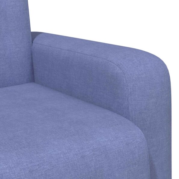 vidaXL Kreslo Modrá džínovina Látka – Obrázok 6