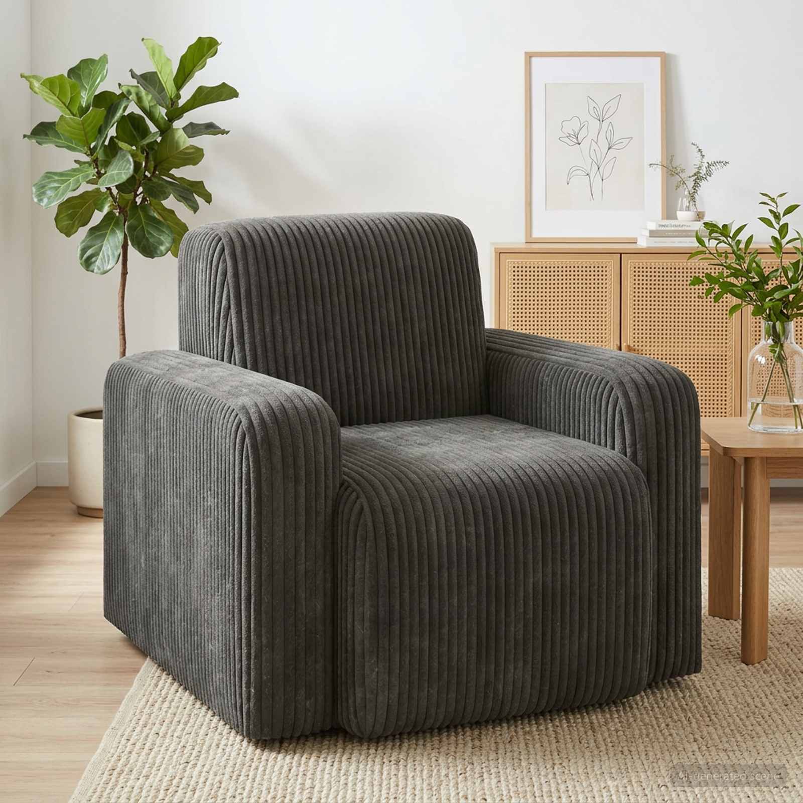 42042443_1.jpg vidaXL Kreslo Antracitová manšestr – Obrázok 1
