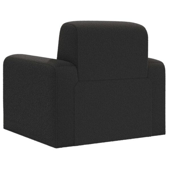 vidaXL Kreslo Čierna Bouclé – Obrázok 5
